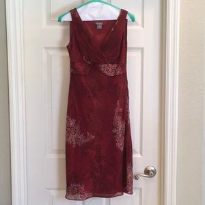 Ann Taylor Factory Sleeveless Red Dress 00P